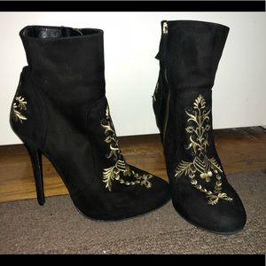 Zara suede black boots